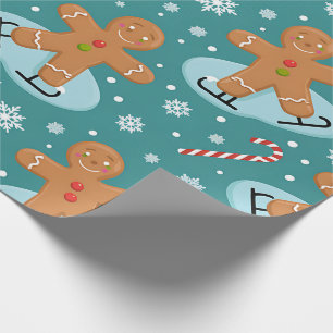 Cute Christmas Gingerbread Wrapping Paper