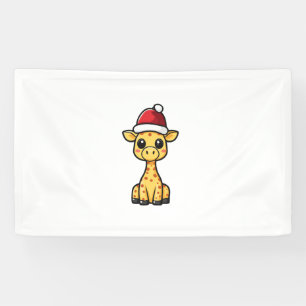 Cute Christmas Giraffe Comic Banner