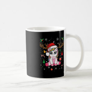 Cute Christmas Girls Women Xmas Unicorn Deer Chri Coffee Mug