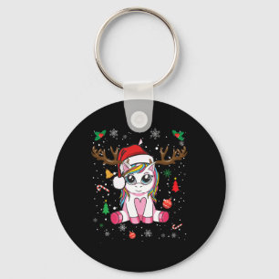 Cute Christmas  Girls Women Xmas Unicorn Deer Chri Keychain