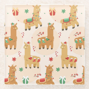 Cute Christmas Glass Coaster