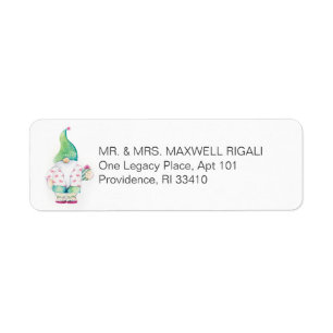Cute Christmas Gnome Address Labels