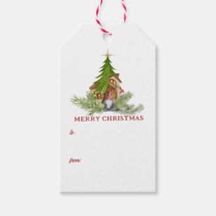 Cute Christmas Gnome Customize Gift Tag