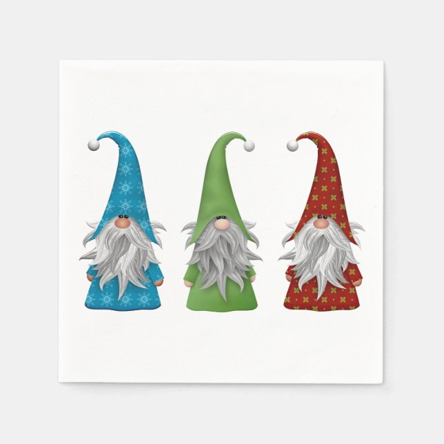 Cute Christmas Gnome    Napkin (Front)