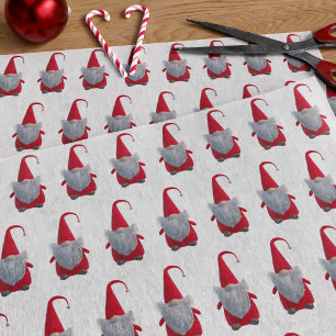 Cute Christmas Gnome Pattern Tissue Paper