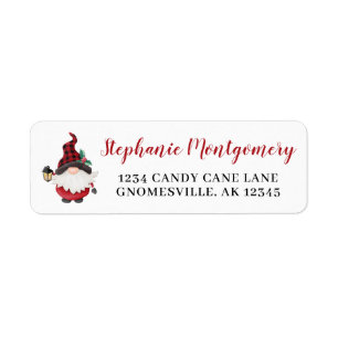 Cute Christmas Gnome Return Address