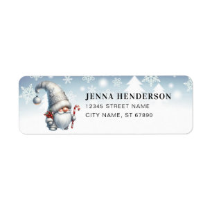 Cute Christmas Gnome Return Address Labels