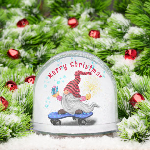 Cute Christmas Gnome Snow Globe