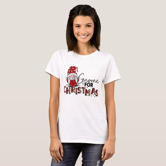 Cute Christmas gnome T-Shirt (Front Full)
