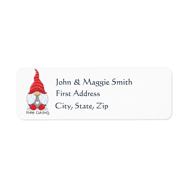 Cute Christmas Gnome Watercolor Art (Front)