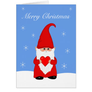 Cute Christmas Gnome with Heart 