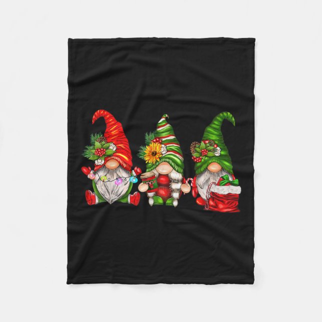 Cute Christmas Gnomes Family Matching Christmas 20 Fleece Blanket (Front)