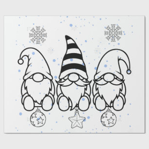 Cute Christmas Gnomes Holiday Design. Wrapping Paper