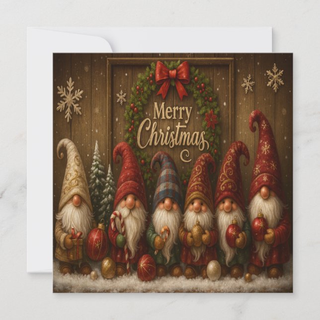 Cute Christmas Gnomes Merry (Front)