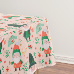 Cute Christmas Gnomes Tablecloth