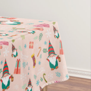 Cute Christmas Gnomes Tablecloth