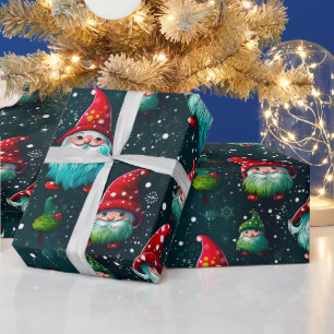 Cute Christmas Gnomes Wrapping Paper