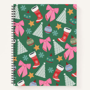 Cute Christmas Green Notebook