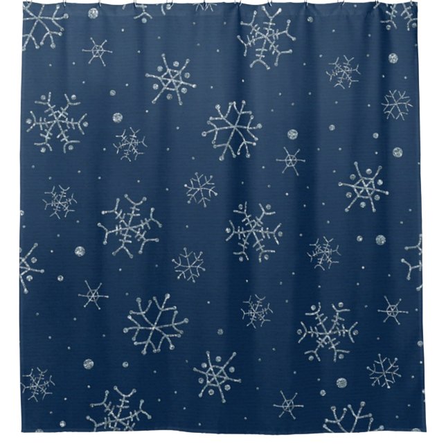 Cute Christmas holiday blue snowflake winter Xmas (Front)