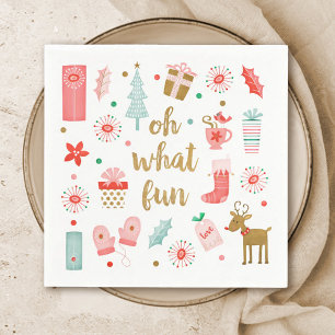 Cute Christmas Holiday Party Napkin