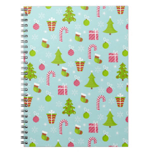 Cute Christmas Holiday Pattern Notebook