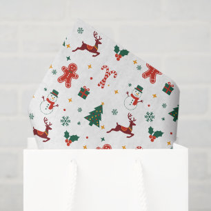 Cute Christmas Holiday Pattern Tissue Paper