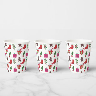 Cute Christmas Hot Chocolate Winter Holiday Paper Cups
