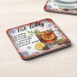 Cute Christmas Hot Toddy Drink Recipe Coaster<br><div class="desc">Coasters
Cute Christmas Hot Toddy Drink Recipe
Festive/Fun/Holidays
Great Gifts
Customizable</div>