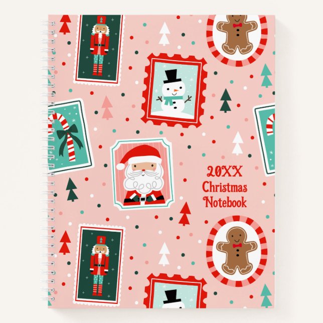 Cute Christmas Icons Notebook (Front)