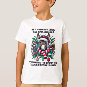 Cute Christmas Italian Christmas Donkey Dominick T T-Shirt