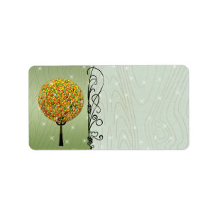 Cute Christmas Jelly Bean Tree Address Label