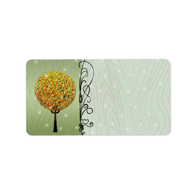 Cute Christmas Jelly Bean Tree Address Label (Front)