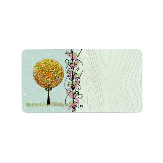 Cute Christmas Jelly Bean Tree Address Label (Front)