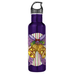 Cute Christmas Jingle Bells with Ribbon and Bow 710 Ml Water Bottle