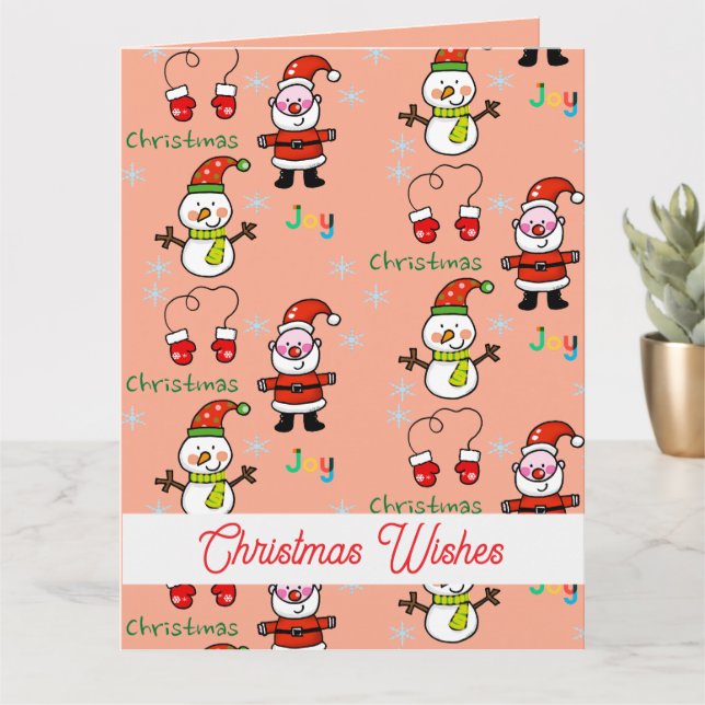 cute Christmas joy Card (Small Plant)