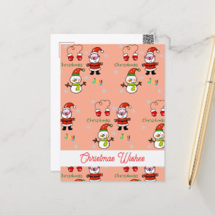 cute Christmas joy Postcard