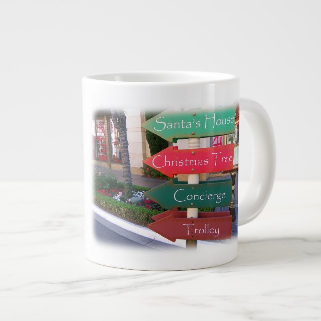 Cute Christmas Jumbo Mug! Large Coffee Mug (Front Right)