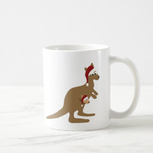 Cute Christmas Kangaroos Coffee Mug