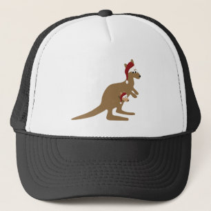 Cute Christmas Kangaroos Trucker Hat