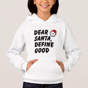 Cute Christmas Kids Hoodie – Dear Santa Quote