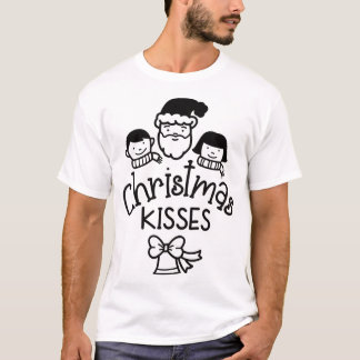 cute Christmas Kisses Design T-Shirt