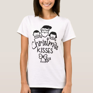 cute Christmas Kisses Design T-Shirt