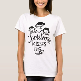 cute Christmas Kisses Design T-Shirt