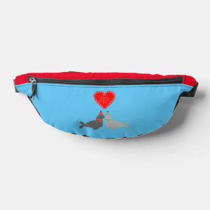 Cute Christmas Kissing Seals Fanny Pack