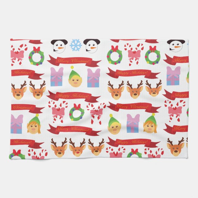 Cute Christmas Kitchen Towel (Horizontal)