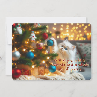 Cute Christmas Kitten Greeting Card