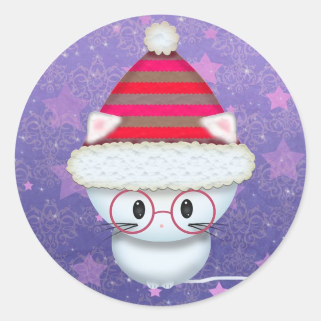 Cute Christmas Kitten Stickers (Front)