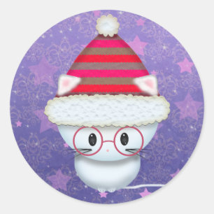 Cute Christmas Kitten Stickers