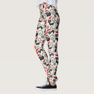 Cute Christmas Kittens Print Leggings