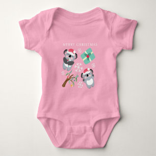 Cute Christmas Koala Baby Bodysuit